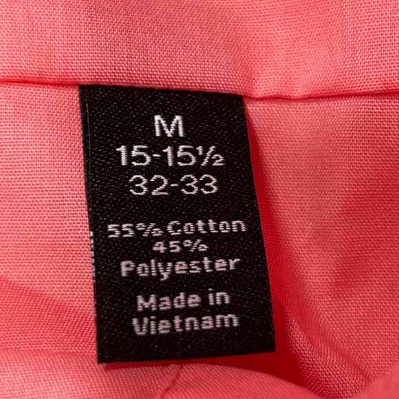 J Ferrar Slim Fit Mens Button Up Long Sleeve Dress Shirt & Tie Medium New Pink - Picture 8 of 14